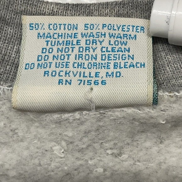 Vintage Duck Embroidered 3 Button Front Henley Crewneck Made In USA Men Sz L EUC - Picture 6 of 11